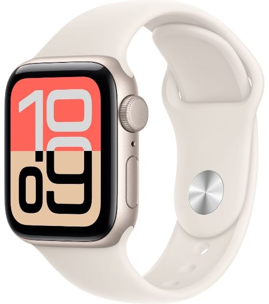 Смарт-часы Apple Watch SE 3 2025 A3324 40мм OLED корп.сияющая звезда Sport Band рем.сияющая звезда разм.брасл.:130-180мм (MEH34LW/A)