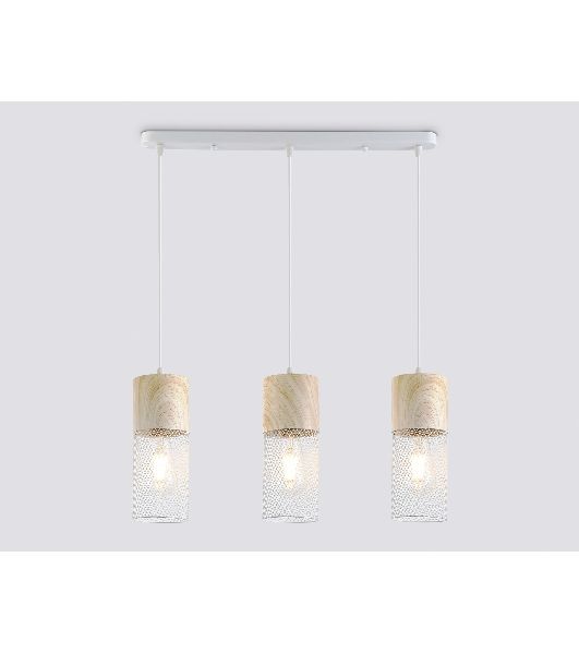 Светильник Ambrella light TR8499/3 WH/WD белый/дерево E27/3 max 60W 550*100*1000