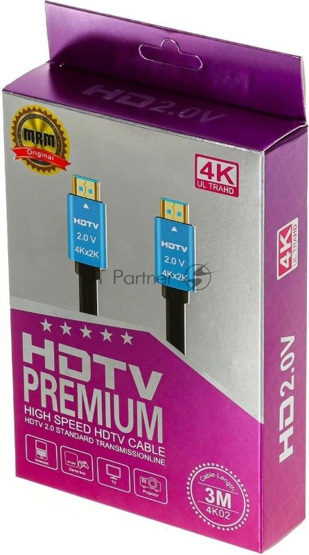 Кабель аудио-видео Premier 11242 HDMI (m)/HDMI (m) 3м. позолоч. конт. черный