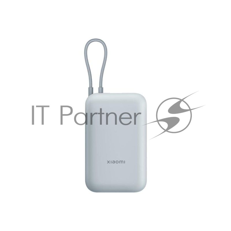 Портативный аккумулятор Xiaomi Power Bank 10000mAh (встроенный кабель) Ледяной синий GL