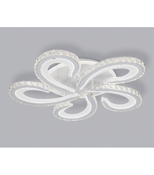 Потолочный светодиодный светильник Ambrella light FA1703/5 WH/CH белый/хром 149W 3000K-6400K 540*540*90 (ПДУ РАДИО 2.4G)