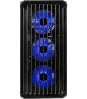 Компьютерный корпус Minitower mATX Eurocase 00-01003411 M205 4ARGb черный без БП закаленное стекло USB 3.0