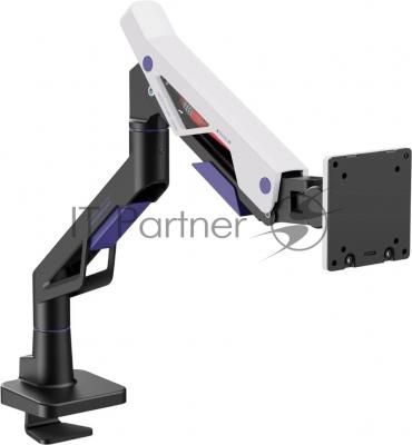 Кронштейн для мониторов Ultramounts UM741BW черный/белый 24"-57" макс.30кг крепление к столешнице поворот и наклон