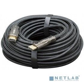 Активный оптический кабель HDMI Cablexpert CCBP-HDMI-AOC-100M, 19M/19M, v2.0, AOC Premium Series, позол.разъемы, экран, 100м, черный, коробка