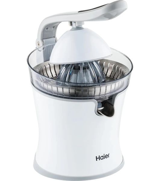 Соковыжималка Haier HJ-700 белый, цитрусовая, 100 Вт, 700 мл, механическое