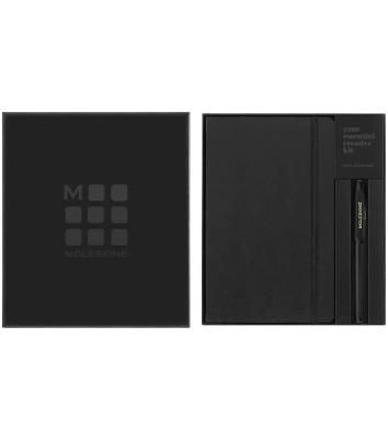 Набор Moleskine блокнот/ручка блокнот: Classic Large линейка черный