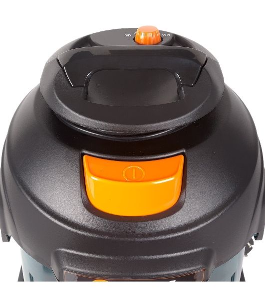 Строительный пылесос Bort BSS-1415-Aqua черный/синий, 200/1400 Вт, уборка сухая/влажная, пылесборник мешок/контейнер, 15 л