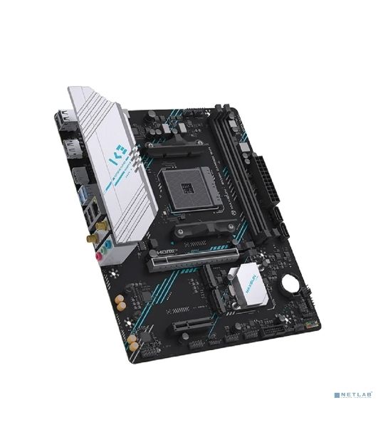Материнская плата MAXSUN MS-B550M GAMING WIFI (Socket AM4, mATX, 2*DDR4, VGA/HDMI, 2*SATA3, 2*M.2, 1*PCIEx16/1*PCIEx4, 4*USB 2.0, 2*USB 3.2 Gen1, Wi-Fi 5, LAN 1*1G, RTL)