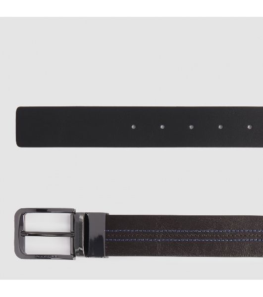 Ремень мужской Piquadro Blue Square CU6742B2/MON 125х3.5 см коричневый/черный натур.кожа