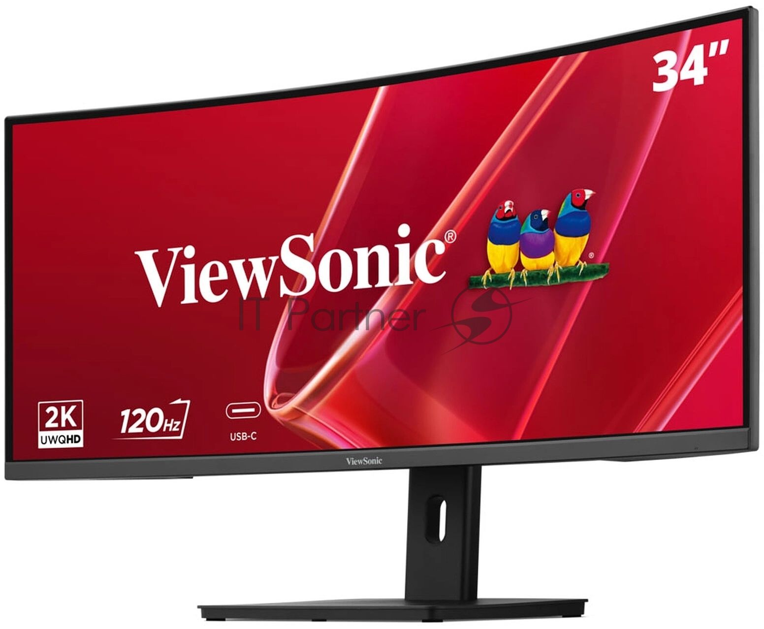 Монитор ViewSonic 34" VA3420C-2 черный VA LED 21:9 HDMI M/M матовая HAS Piv 300cd 178гр/178гр 3440x1440 120Hz DP 2K USB 8.4кг