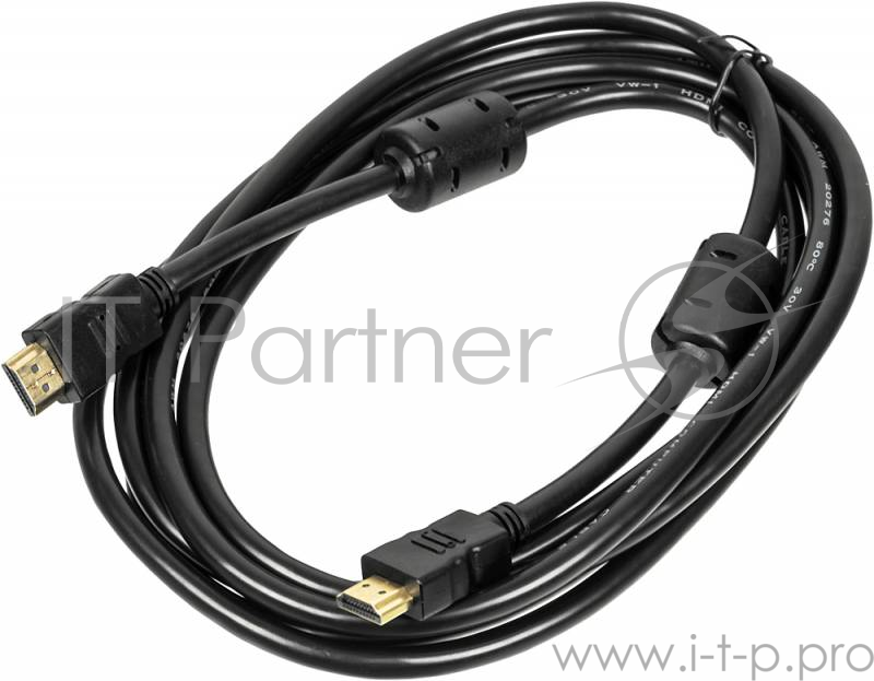 Кабель аудио-видео Ningbo HDMI (m)/HDMI (m) 3м. феррит.кольца позолоченные контакты черный (HDMI-3M-MG(VER1.4))