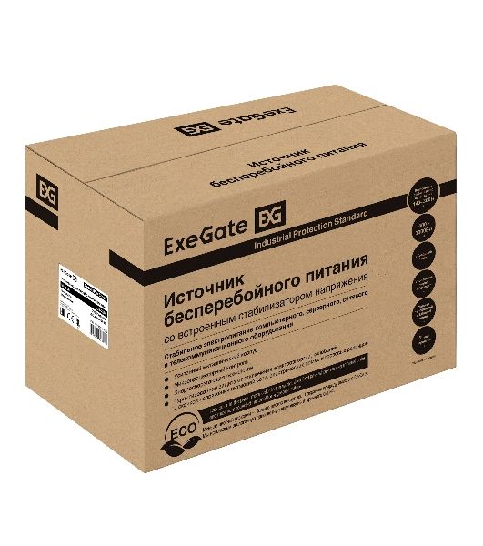 Источник бесперебойного питания ExeGate SpecialPro Smart LLB-2200.LCD.AVR.EURO.RJ 2200VA/1300W, LCD, AVR, 4 евророзетки, RJ45/11, черный