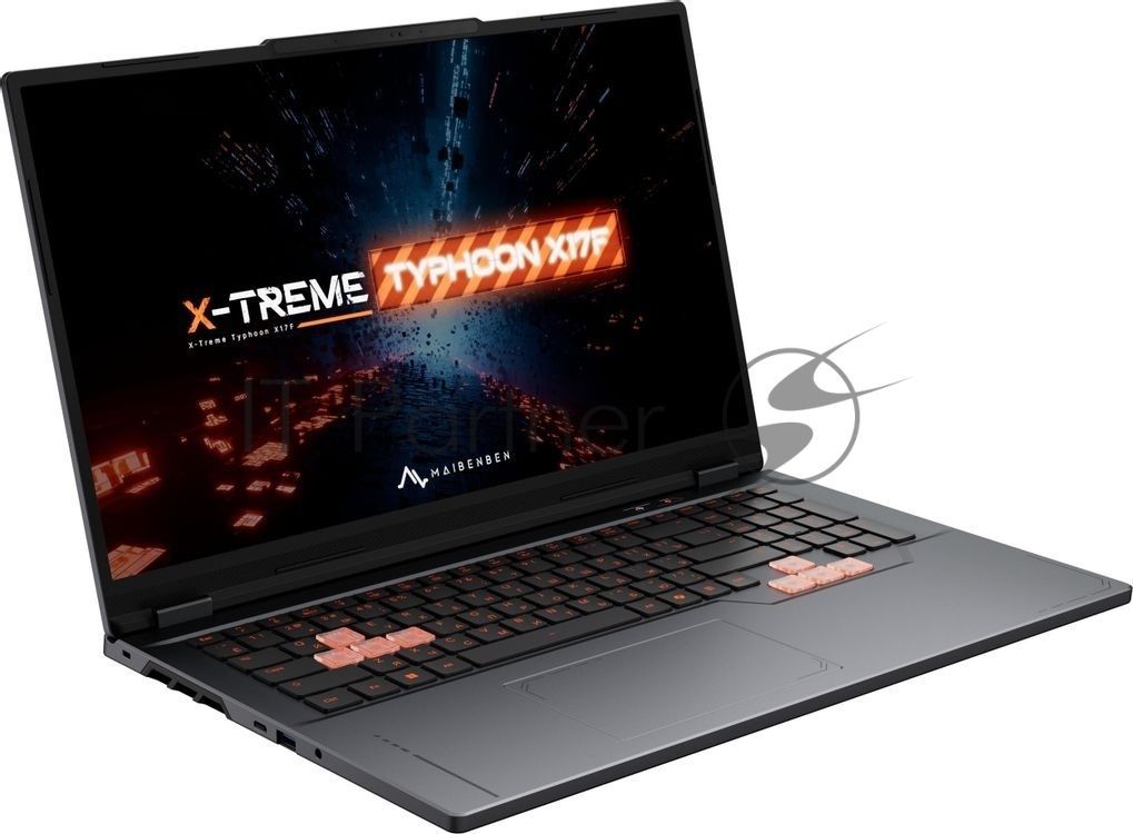 Ноутбук Maibenben X17F-R77435/17.3"/IPS/AMD Ryzen 7 7445HS/16Gb/1Tb SSD/NVIDIA GeForce RTX 3050 4Gb/Linux/серый/2.6kg