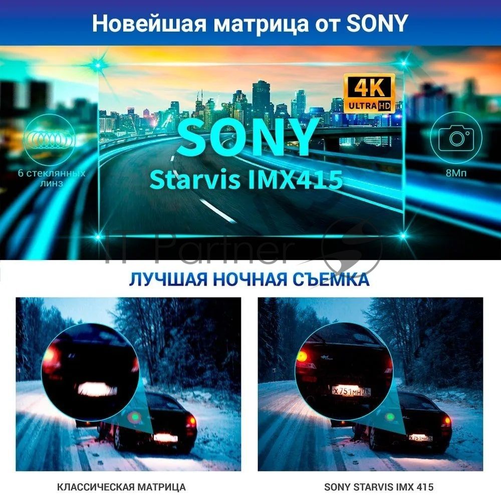 Видеорегистратор с радар-детектором TrendVision Hybrid Signature Real 4K 2CH GPS ГЛОНАСС