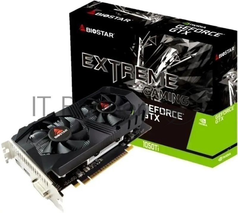 Видеокарта Biostar PCI-E GTX1050Ti-4Gb NVIDIA GeForce GTX 1050TI 4Gb 128bit GDDR5 1291/7008 DVIx1 HDMIx1 DPx1 HDCP Ret