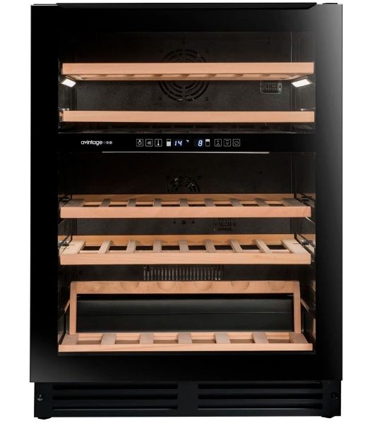 Шкаф винный Avintage AVU51D82 черный, 145 л, 1 отсек, 44 бут., класс F