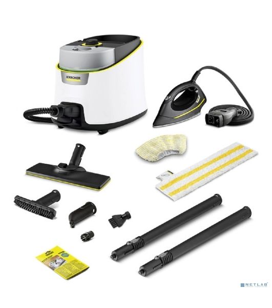 Пароочиститель Karcher SC 4 Deluxe Iron EasyFix белый, напольный, 2200 Вт, 60 г/мин, 1300 мл