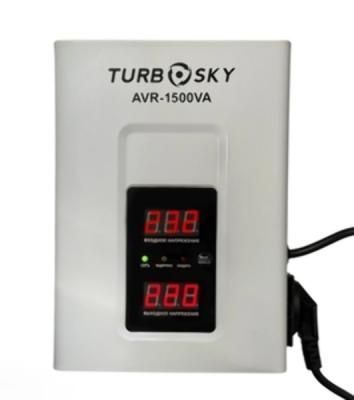 Стабилизатор напряжения Turbosky AVR-1500VA 1.5кВА однофазный черный