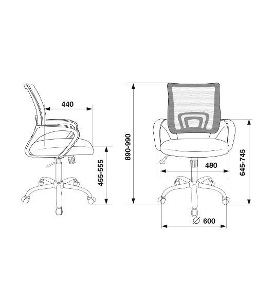 Кресло Бюрократ CH-695N/SL/BL/TW-11 синий/черный, сетка, 120 кг, механизм качания