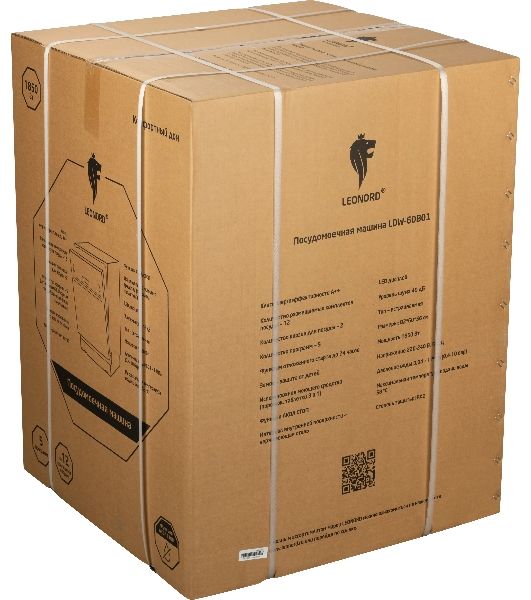 Посудомоечная машина LEONORD LDW-60B01, черный, 60 см, 12 компл., 49 дБ., класс А++