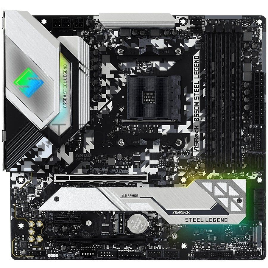 Плата материнская Asrock Asrock B550M STEEL LEGEND , AM4, AMD B550, mATX, BOX