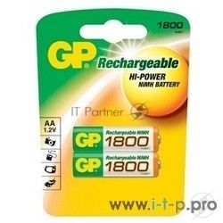 Аккумулятор GP Rechargeable NiMH 180AAHC 1800mAh AA (2 шт. в уп-ке)