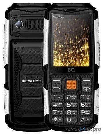 Мобильный телефон BQ 2430 Tank Power черный/серебристый