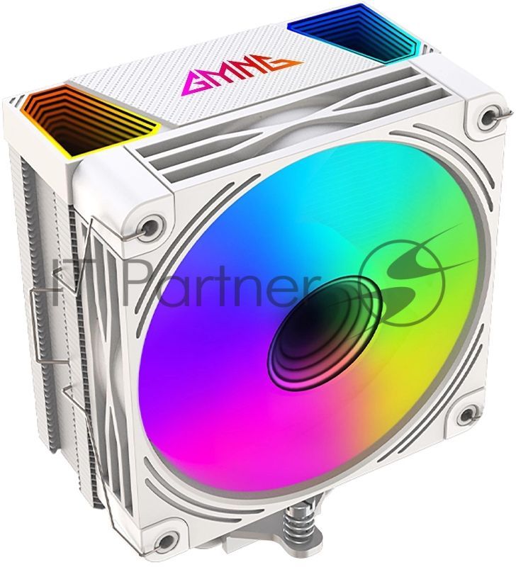 Кулер GMNG GG-CPC220-ARGB2 ARGB белый 120мм алюминий+медь 1600rpm 26db 4-pin 220W 154мм