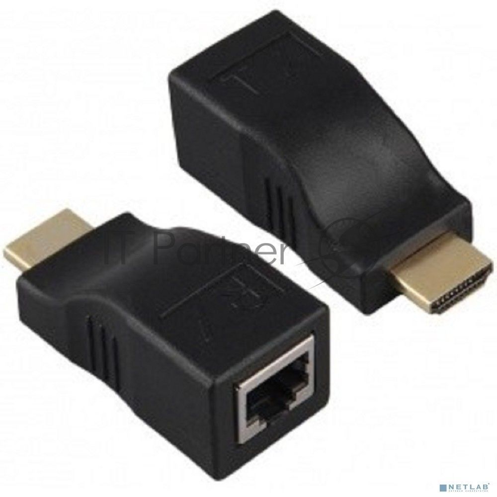 Удлинитель HDMI extender Orient VE042, до 30 м по витой паре, FHD 1080p/3D (Ultra HD 4K до 5-6 м), HDCP, подключается 1 кабель UTP Cat5e/6, не требует