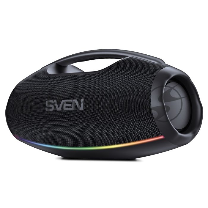 Портативная акустическая система SVEN PS-990, черный, 2.0, 2x90 Вт (RMS), IPx7, TWS, Bluetooth, USB, аккумулятор