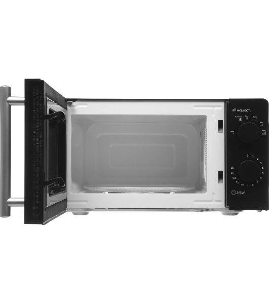 Микроволновая печь WILLZ MOS-1706MB черный, 17 л, 700 Вт, переключатели — поворотный механизм