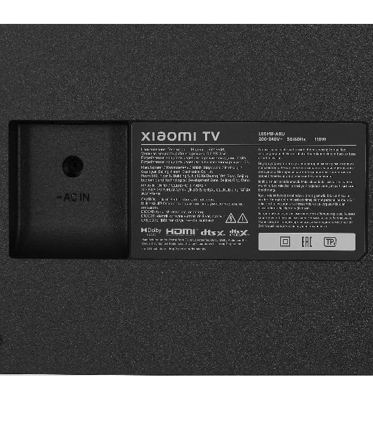 Телевизор Xiaomi TV A 55 2026 L55MB-ARU черный DLED UHD 60Hz Smart TV