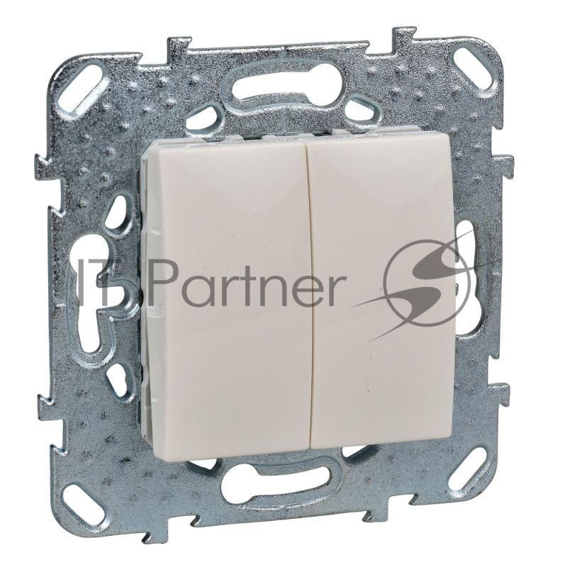 Выключатель Schneider-electric MGU5.211.25ZD UNICA 2-клавишный, сх. 5, бежевый