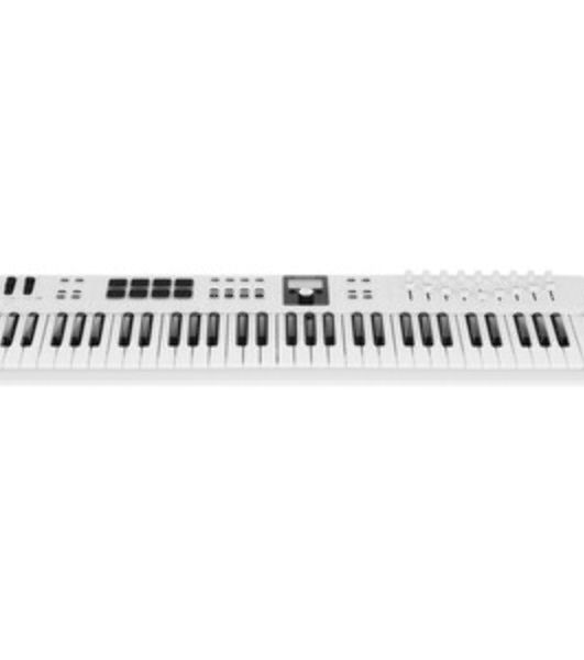 Клавиатура MIDI 231535 Arturia KeyLab Essential 61 mk3 Rose Quartz 61 клавиша, LCD дисплей, 9 энкодеров, 8 пэдов, 9 фейдеров, 12 кнопок управления, колеса высоты тона и модуляции, 1/4" Jack вход для педали, MIDI выход, Type-C