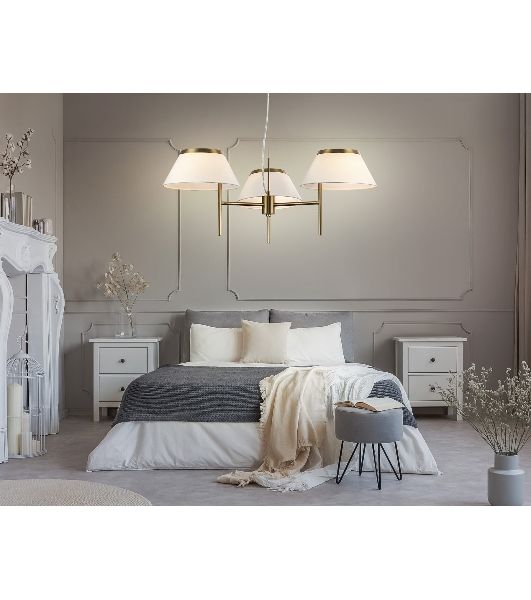 Люстра Ambrella light LH72471/3 BS/WH латунь/белый Е14/3 max 40W D800*290-1080