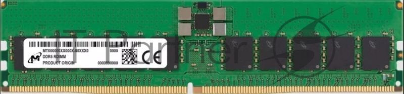 Оперативная память Micron, DDR5, 64Gb (1x64 Gb), 5600 MHz, CL40, ECC, RDIMM, OEM