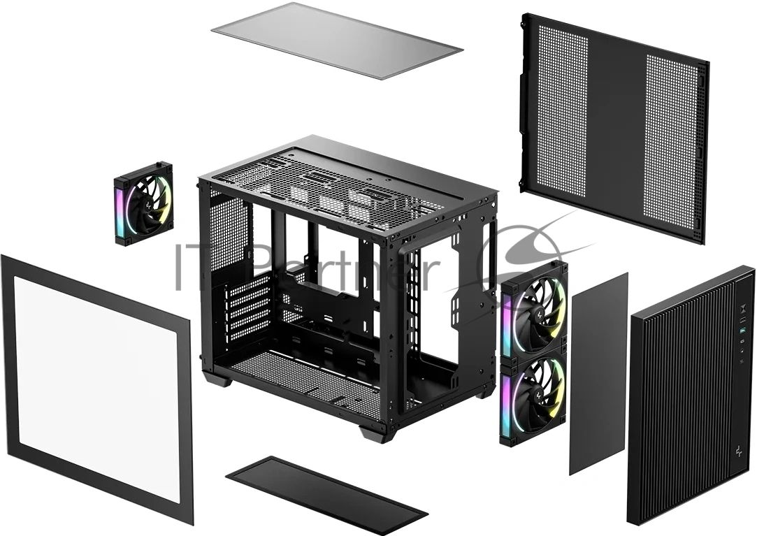 Компьютерный корпус Deepcool CG330 MESH 3F черный без БП mATX 6x120mm 4x140mm 2xUSB2.0 1xUSB3.0 audio bott PSU