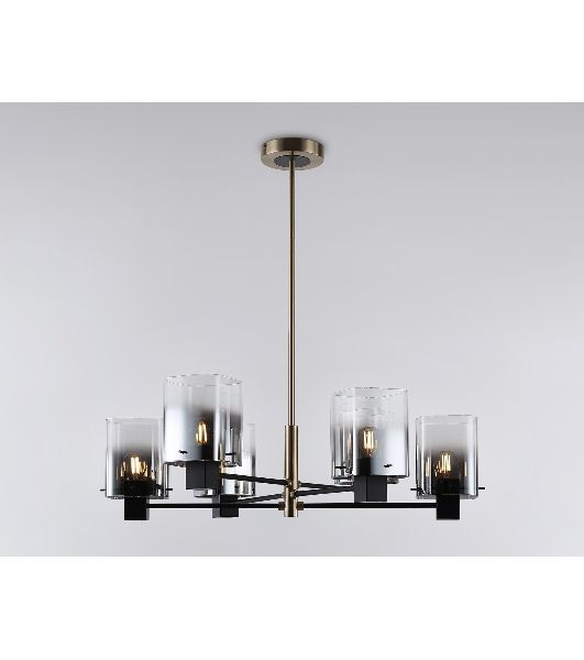 Люстра Ambrella light LH57041/6 BK/DBS/SM черный/темная латунь/дымчатый E14/6 max 40W D690*690
