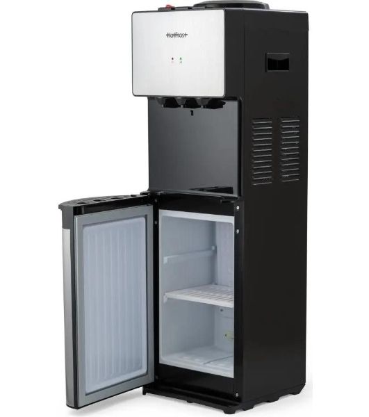 Кулер для воды Hotfrost V400BS, верхняя загрузка, нагрев 90 °С, охлаждение 10 °С, серебристый/черный