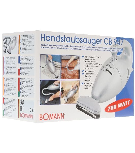 Пылесос Bomann CB 947 silber серебристый/серый, 400/700 Вт, уборка сухая, пылесборник контейнер 0.8 л