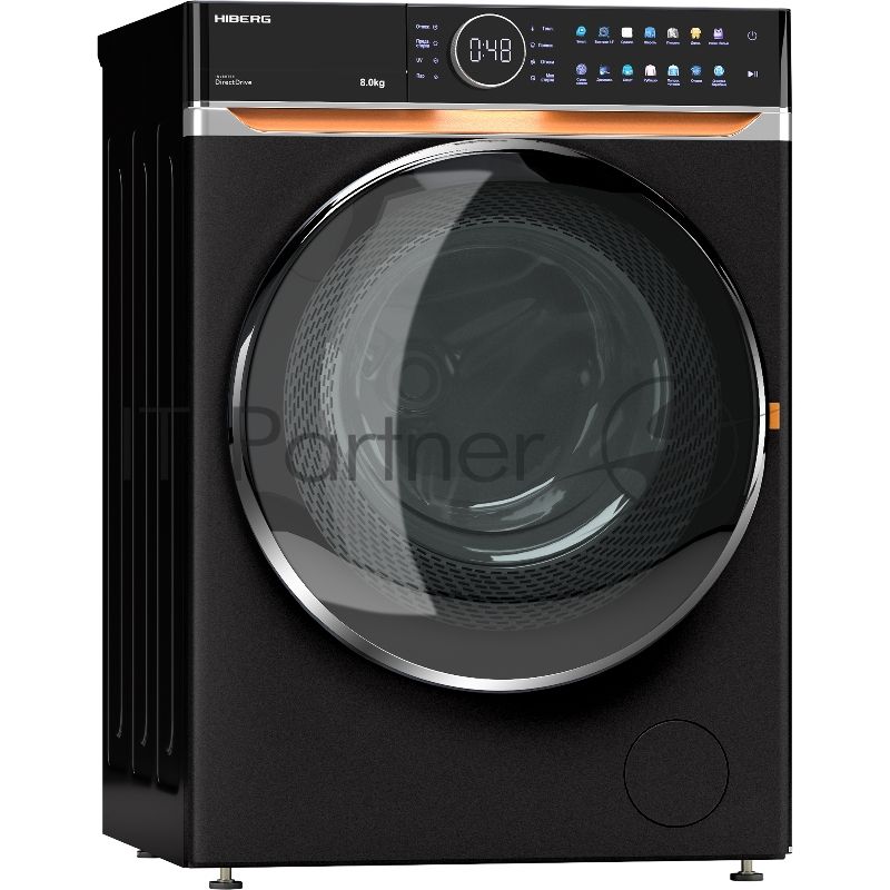 Стиральная машина HIBERG i-DDQ10 - 814 B черный матовый загр. фронтальная макс.: 8 кг 1400 об/мин класс: А+++