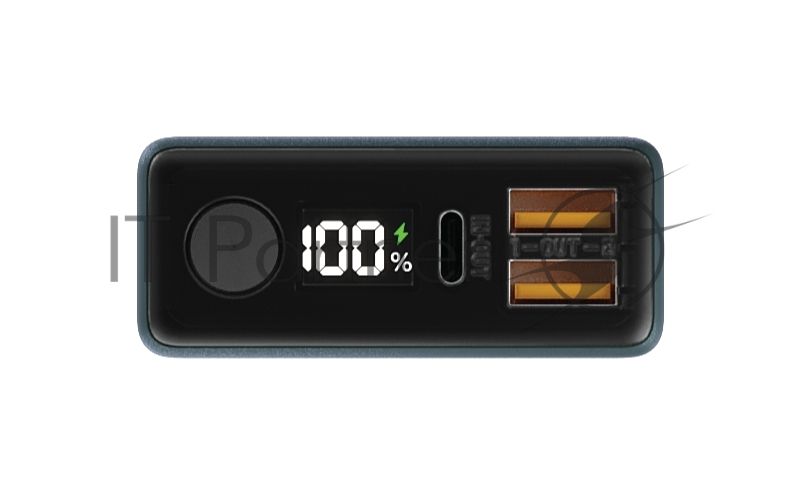 Портативный аккумулятор OLMIO QX-10, 10000mAh, 22.5W, QuickCharge3.0/PowerDelivery, LCD, темно-зеленый