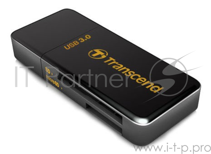 Кард-ридер Transcend RDF5/черный/microSD/microSDHC/microSDXC/SD/USB 3.0/пластик