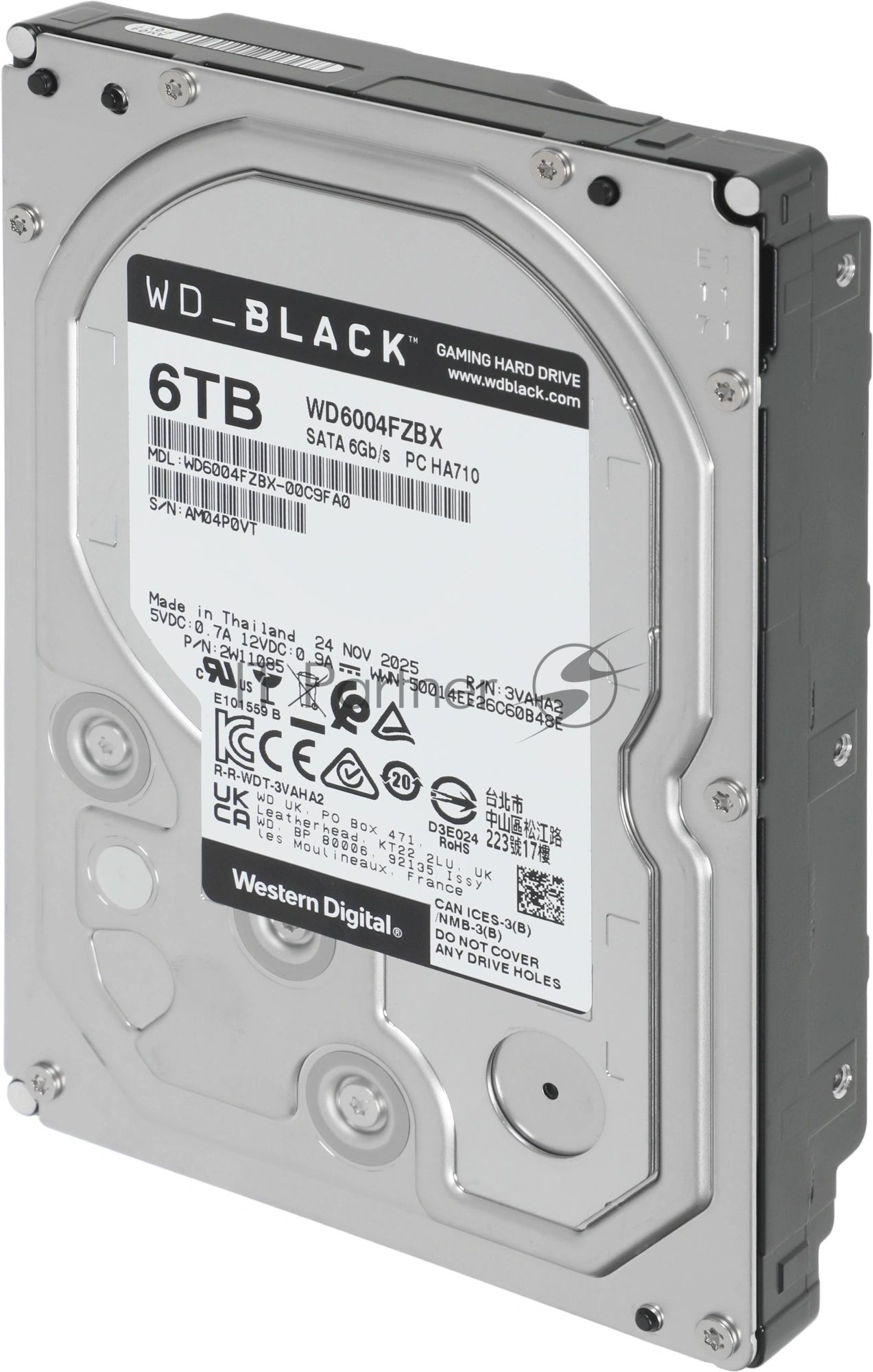 Жесткий диск WD SATA-III 6TB WD6004FZBX Desktop Black (7200rpm) 256Mb 3.5"