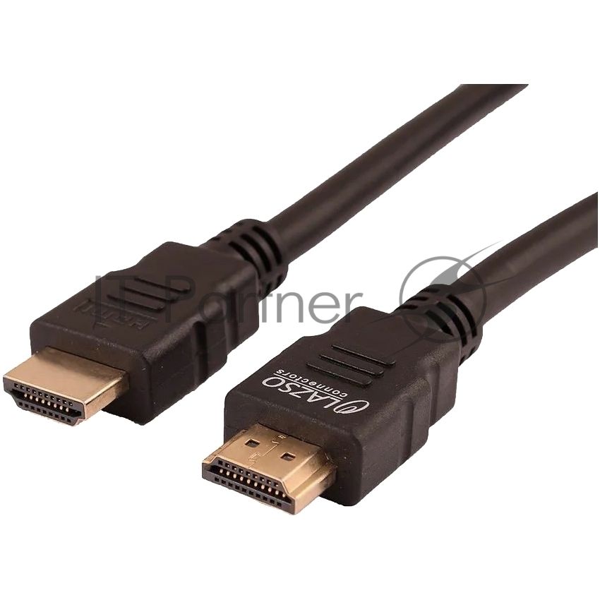 Кабель видео LAZSO WH-111-B HDMI (m)/HDMI (m) 3м. позолоченные контакты черный