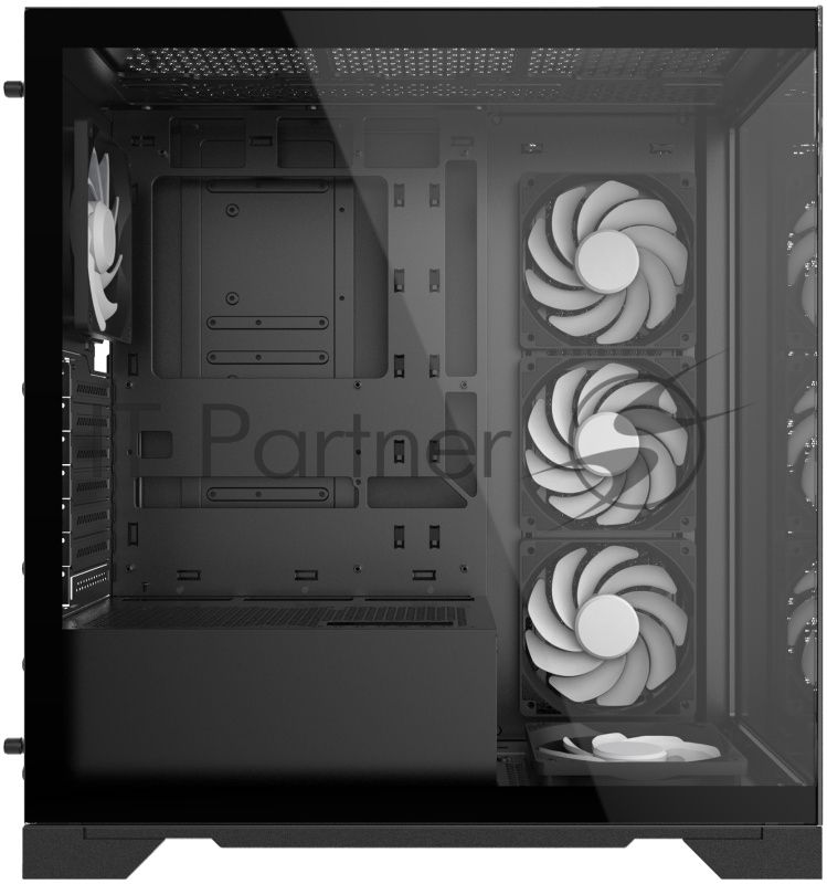 Компьютерный корпус XPG INVADER X BLACK (INVADERXMT-BKCWW) Mid-Tower Gaming ATX PC Case with Panoramic View, Tempered Glass Panels, and RGb Lighting Black