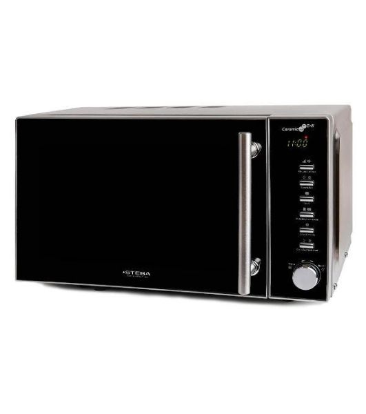 Микроволновая печь Steba MIC 2070 серебристый/черный, 20 л, 800 Вт, переключатели - кнопки, поворотный механизм