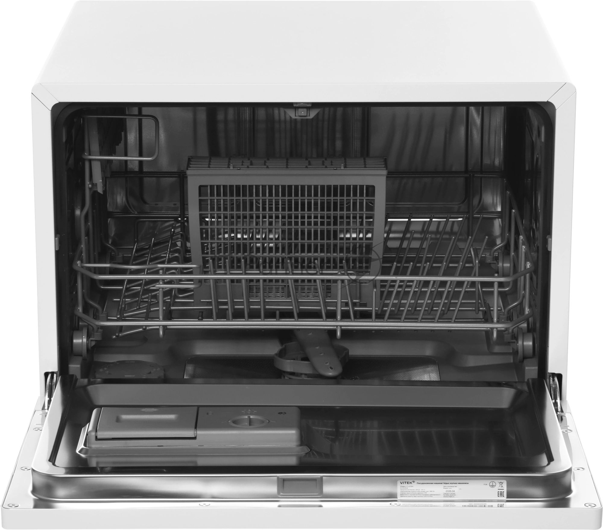 Посудомоечная машина Vitek VT-DT306, белый, 55 см, 6 компл., сушка конденсационная, 58 дБ, класс A+
