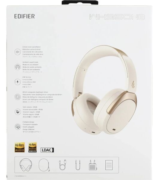 Гарнитура беспроводная Edifier WH950NB слоновая кость/золотистый беспроводные bluetooth оголовье