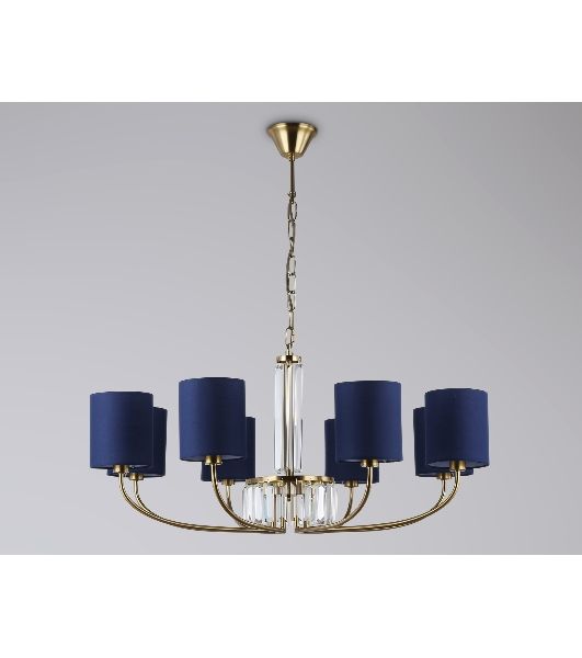Люстра Ambrella light LH71273/8 BS/DB латунь/темно синий E14/8 max 40W D820*840